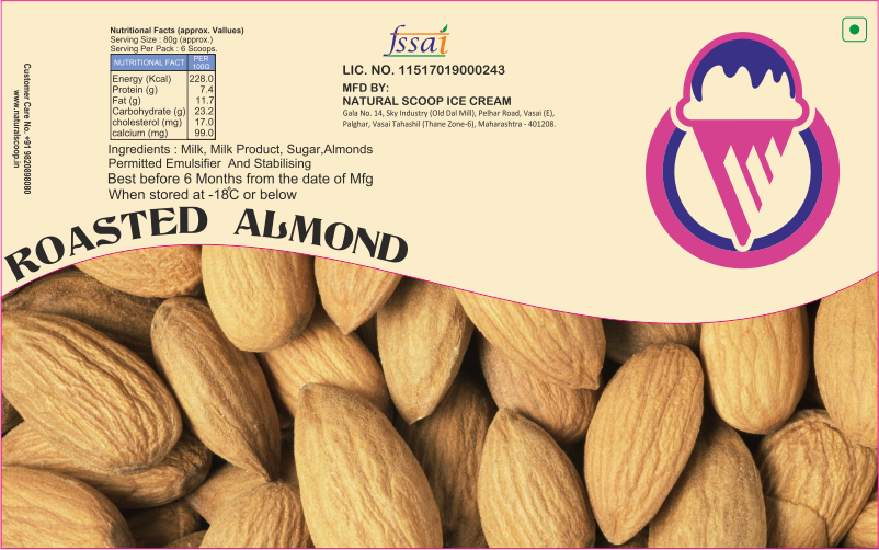 Roasted Almond Flavor Ice Cream
