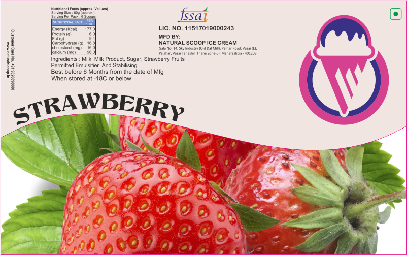 Strawberry Flavour Ice Cream