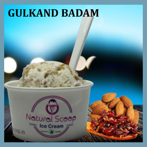 Gulkand Badam ice cream