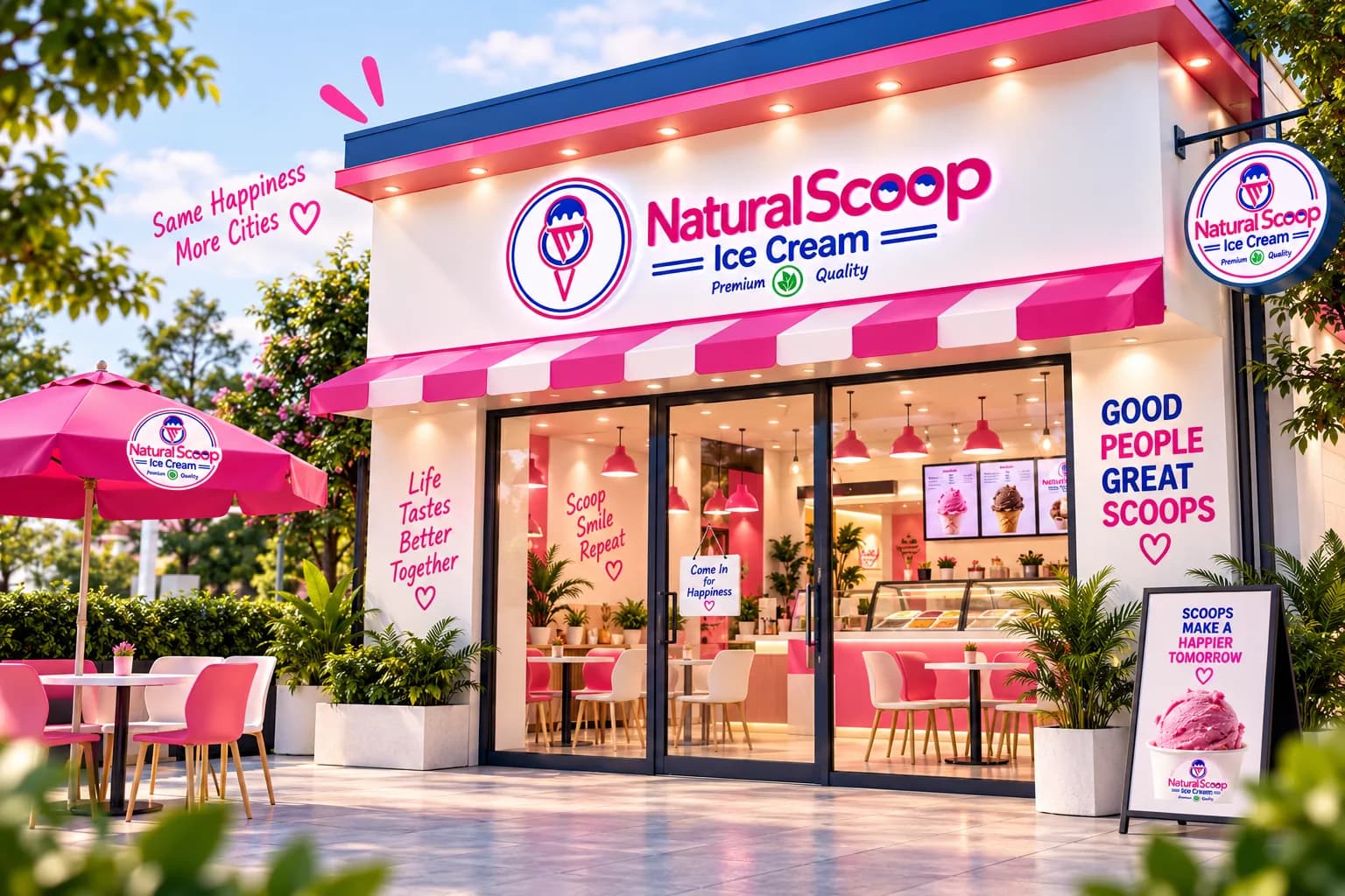 Natural Scoop ice cream storefront