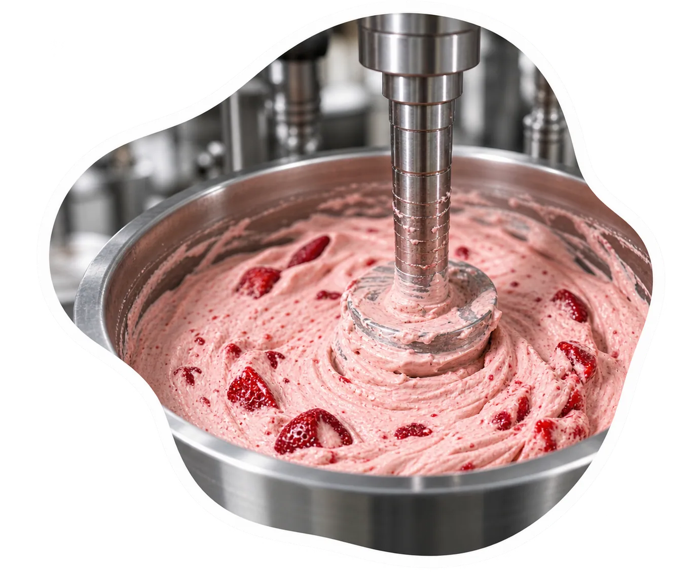 PREPARE — Natural Scoop strawberry ice cream process